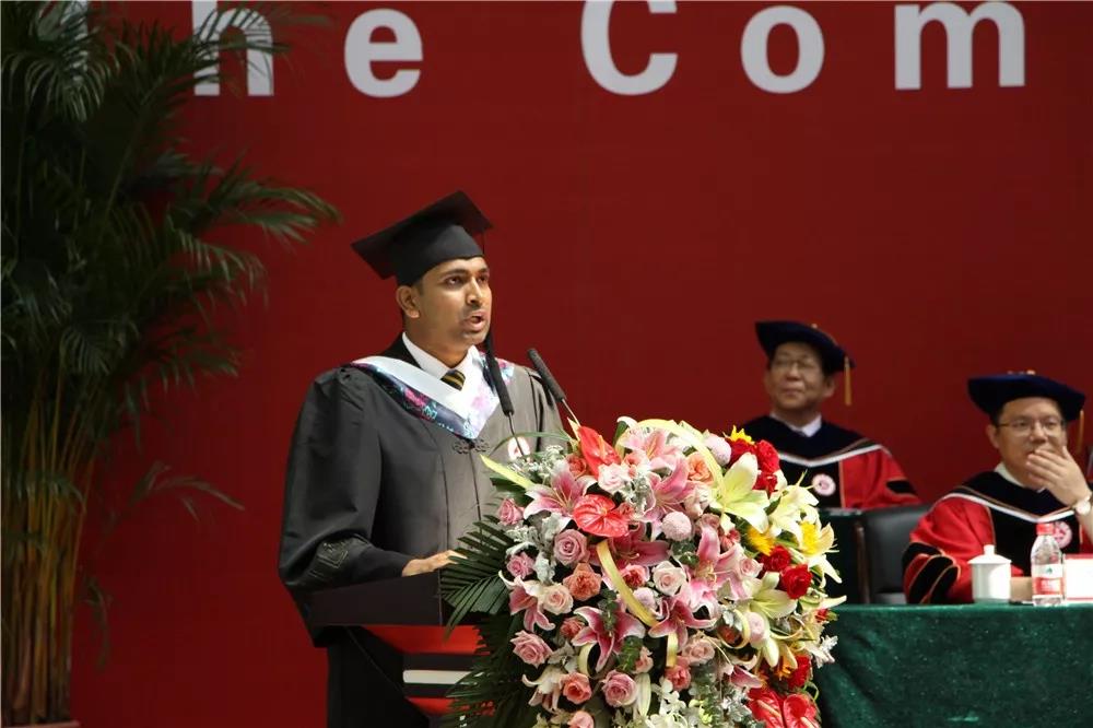 The Speech by the Representative of International Students at the Graduation Ceremony 2019